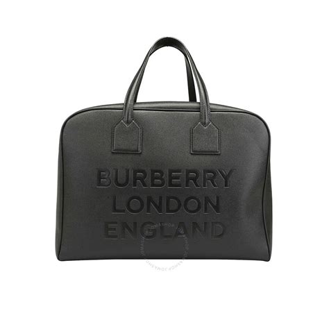 burberry black leather bowling bag